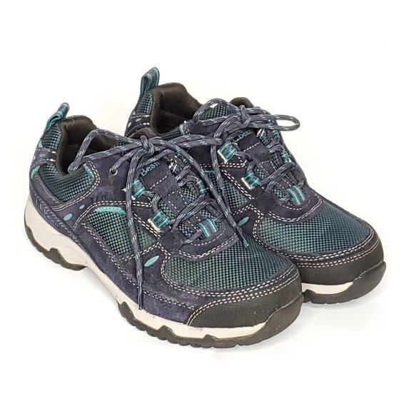 LL Bean Trail Hiking Shoes Sz 6 Model 4 Tek 2.5 Wide Blue Waterproof Vertigrip - Picture 1 of 9